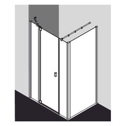 Kermi Duschkabine Raya Pendeltür 1F mit Festfeld 1AL 2000x1000x32mm ESG Klar 6mm S... KERMI-RA1AL10020VPK 4051484411529 (Abb. 1)
