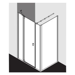 Kermi Duschkabine Raya Pendeltür 1F mit Festfeld 1AL 2000x1000x32mm ESG Klar 6mm S... KERMI-RA1AL10020VPK 4051484411529 (Abb. 1)