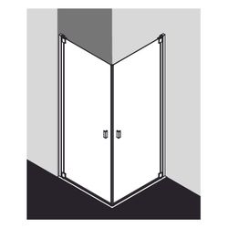Kermi Duschkabine Raya Eckeinstieg Pendeltür Halbteil 1ER 2000x1000x32mm ESG Klar ... KERMI-RA1ER100201AK 4051484386674 (Abb. 1)