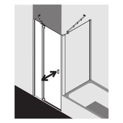 Kermi Duschkabine Raya Pendeltür 1F mit Festfeld 1GL 2000x1000x32mm ESG SR Opaco 6... KERMI-RA1GL10020VYK 4051484194866 (Abb. 1)