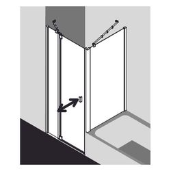 Kermi Duschkabine Raya Pendeltür 1F mit Festfeld 1GL 2000x1000x32mm ESG SR Opaco 6... KERMI-RA1GL10020VYK 4051484194866 (Abb. 1)