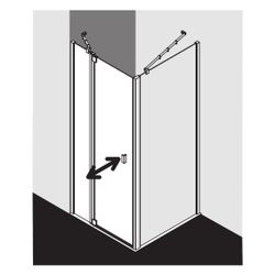 Kermi Duschkabine Raya Pendeltür 1F mit Festfeld 1GL 2000x1000x32mm ESG SR Opaco 6... KERMI-RA1GL10020VYK 4051484194866 (Abb. 1)