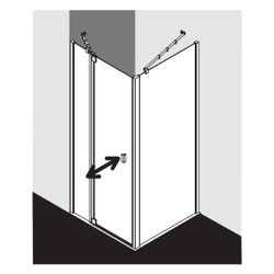 Kermi Duschkabine Raya Pendeltür 1F mit Festfeld 1GL 2000x1000x32mm ESG SR Opaco 6... KERMI-RA1GL10020VYK 4051484194866 (Abb. 1)