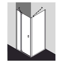 Kermi Duschkabine Raya Pendeltür 1F mit Festfeld 1GL 2000x1000x32mm ESG SR Opaco 6... KERMI-RA1GL10020VYK 4051484194866 (Abb. 1)