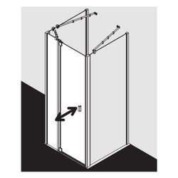 Kermi Duschkabine Raya Pendeltür 1F mit Festfeld 1GL 2000x1000x32mm ESG SR Opaco 6... KERMI-RA1GL10020VYK 4051484194866 (Abb. 1)