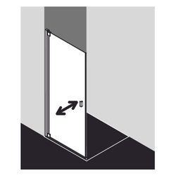 Kermi Pendeltür RAYA 1KL 1000x 2000 BV: 970-1000 SIMG ESG Klar STR3... KERMI-RA1KL100201BK 4051484829775 (Abb. 1)