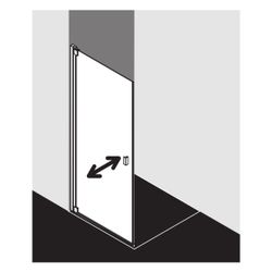 Kermi Pendeltür RAYA 1KL 1000x 2000 BV: 970-1000 SIMG ESG Klar STR3... KERMI-RA1KL100201BK 4051484829775 (Abb. 1)
