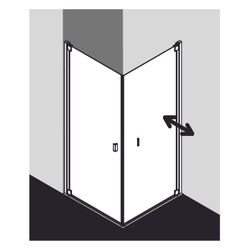 Kermi Pendeltür RAYA 1KL 1000x 2000 BV: 970-1000 SIMG ESG Klar STR3... KERMI-RA1KL100201BK 4051484829775 (Abb. 1)