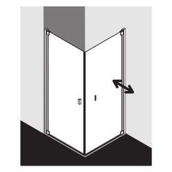 Kermi Pendeltür RAYA 1KL 1000x 2000 BV: 970-1000 SIMG ESG Klar STR3... KERMI-RA1KL100201BK 4051484829775 (Abb. 1)