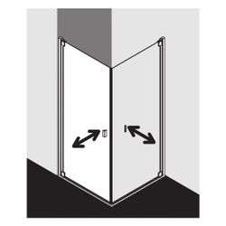 Kermi Pendeltür RAYA 1KL 1000x 2000 BV: 970-1000 SIMG ESG Klar STR3... KERMI-RA1KL100201BK 4051484829775 (Abb. 1)