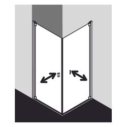 Kermi Pendeltür RAYA 1KL 1000x 2000 BV: 970-1000 SIMG ESG Klar STR3... KERMI-RA1KL100201BK 4051484829775 (Abb. 1)