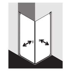 Kermi Pendeltür RAYA 1KL 1000x 2000 BV: 970-1000 SIMG ESG Klar STR3... KERMI-RA1KL100201BK 4051484829775 (Abb. 1)