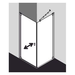 Kermi Pendeltür RAYA 1KL 1000x 2000 BV: 970-1000 SIMG ESG Klar STR3... KERMI-RA1KL100201BK 4051484829775 (Abb. 1)