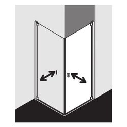 Kermi Duschkabine Raya Pendeltür 1F 1KR 2000x1000x32mm ESG Klar 6mm Silber Hochgla... KERMI-RA1KR10020VPK 4051484452799 (Abb. 1)