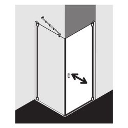 Kermi Duschkabine Raya Pendeltür 1F 1KR 2000x1000x32mm ESG Klar 6mm Silber Hochgla... KERMI-RA1KR10020VPK 4051484452799 (Abb. 1)
