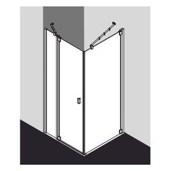 Kermi Pendeltür RAYA 1NL 1000x 2000 BV: 970-1000 SIMG ESG Klar STR3... KERMI-RA1NL100201BK 4051484833611 (Abb. 1)