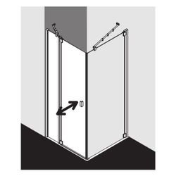 Kermi Pendeltür RAYA 1NL 1000x 2000 BV: 970-1000 SIMG ESG Klar STR3... KERMI-RA1NL100201BK 4051484833611 (Abb. 1)