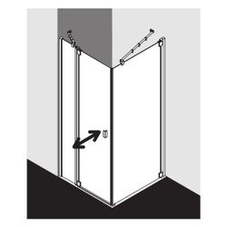 Kermi Pendeltür RAYA 1NL 1000x 2000 BV: 970-1000 SIMG ESG Klar STR3... KERMI-RA1NL100201BK 4051484833611 (Abb. 1)
