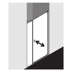 Kermi Duschkabine Raya Pendeltür 1F mit Festfeld 1OR 2000x1300x32mm ESG Klar 6mm S... KERMI-RA1OR130201PK 4051484420583 (Abb. 1)