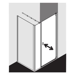 Kermi Duschkabine Raya Pendeltür 1F mit Festfeld 1OR 2000x1300x32mm ESG Klar 6mm S... KERMI-RA1OR130201PK 4051484420583 (Abb. 1)