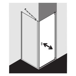 Kermi Duschkabine Raya Pendeltür 1F 1WR 2000x1000x32mm ESG Klar 6mm Silber Mattgla... KERMI-RA1WR100201AK 4051484199793 (Abb. 1)