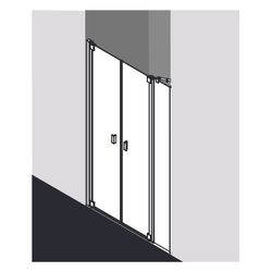 Kermi Duschkabine Raya Pendeltür mit Festfeld PFL 2000x1700x32mm ESG Klar 6mm Silb... KERMI-RAPFL17020VAK 4051484425892 (Abb. 1)