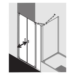 Kermi Duschkabine Raya Pendeltür mit Festfeld PFL 2000x1700x32mm ESG Klar 6mm Silb... KERMI-RAPFL17020VAK 4051484425892 (Abb. 1)