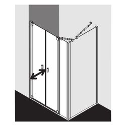 Kermi Duschkabine Raya Pendeltür mit Festfeld PFL 2000x1700x32mm ESG Klar 6mm Silb... KERMI-RAPFL17020VAK 4051484425892 (Abb. 1)