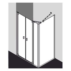 Kermi Duschkabine Raya Pendeltür mit Festfeld PFL 2000x1700x32mm ESG Klar 6mm Silb... KERMI-RAPFL17020VAK 4051484425892 (Abb. 1)