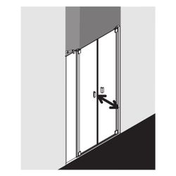 Kermi Duschkabine Raya Pendeltür mit Festfeld PFR 2000x1200x32mm ESG Klar 6mm Silb... KERMI-RAPFR120201AK 4051484426554 (Abb. 1)