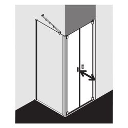 Kermi Pendeltür RAYA PTD 0780x 2000 GAK: 730-780 SIHG ESG Klar STR3... KERMI-RAPTD07820VBK 4051484845454 (Abb. 1)