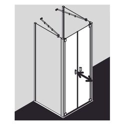 Kermi Duschkabine Raya Pendeltür PTD 2000x1000x32mm ESG Klar 6mm Silber Mattglanz ... KERMI-RAPTD100201PK 4051484205142 (Abb. 1)