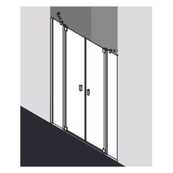 Kermi Duschkabine Raya Pendeltür mit Festfeldern PTF 2000x1300x32mm ESG SR Opaco 6... KERMI-RAPTF13020VYK 4051484429784 (Abb. 1)
