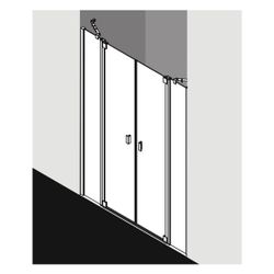 Kermi Duschkabine Raya Pendeltür mit Festfeldern PTF 2000x1300x32mm ESG SR Opaco 6... KERMI-RAPTF13020VYK 4051484429784 (Abb. 1)