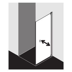 Kermi Seitenwand Raya beweglich TBR 2000x900x32mm ESG Klar 6mm Silber Hochglanz An... KERMI-RATBR09020VPK 4051484460954 (Abb. 1)