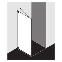 Kermi Seitenwand Raya TOL 2000x1000x32mm ESG Klar 6mm Silber Hochglanz Anschlag li... KERMI-RATOL10020VPK 4051484463351 (Abb. 1)