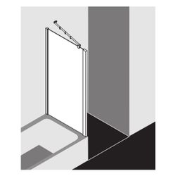 Kermi Seitenwand Raya verkürzt für Badewannen TVD 1600x800x32mm ESG Klar 6mm Silbe... KERMI-RATVD080161AK 4051484206194 (Abb. 1)
