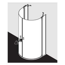 Kermi Duschkabine Raya Halbkreis Pendeltür Festfeld Z20 2000x900x32mm ESG Klar 6mm... KERMI-RAZ20090201PK 4051484387046 (Abb. 1)