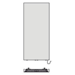 Kermi x2 Rubeo-E-Zusatzbetrieb Designheizkörper 1925x68x670mm WRX 690W, Glanzsil... KERMI-PSS21190070WSXK 4051487284250 (Abb. 1)