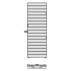Kermi Tabeo-V Designheizkörper1757x101x600mm, Thermostatkopf rechts, 1059W bei 7... KERMI-TBV101800602RXK 4037486418131 (Abb. 1)