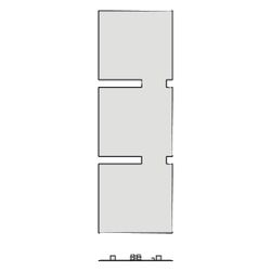 Kermi Tano Designheizkörper 1800x49x600mm, Ausführung links, 1033W bei 75/65/20 ... KERMI-SPN1A18600101LK 4051487923869 (Abb. 1)