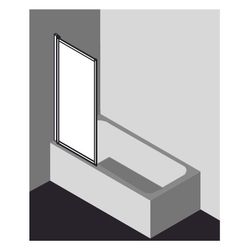 Kermi Badewannenaufsatz Vario 2000 Pendelflügel FW1 1400x650x24mm ESG Klar 3mm Sil... KERMI-V2FW1065141AK 4046383452452 (Abb. 1)