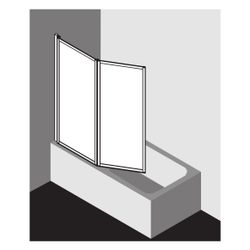 Kermi Badewannenaufsatz Vario 2000 Faltwand 2F FW2 1400x600x24mm Kerolan Perl 3mm ... KERMI-V2FW20601412K 4046383453022 (Abb. 1)