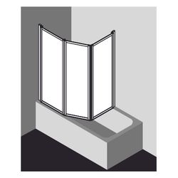 Kermi Badewannenaufsatz Vario 2000 Faltwand 2-1F Magnet. TS2 1400x750x24mm ESG Kla... KERMI-V2TS2075141PK 4046383455170 (Abb. 1)