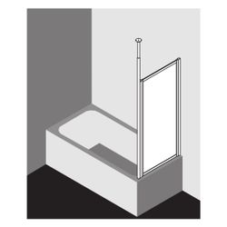 Kermi Seitenwand Vario 2000 für Badewannen TWD 1400x700x24mm Kerolan Perl 3mm Silb... KERMI-V2TWD0701412K 4046383455729 (Abb. 1)