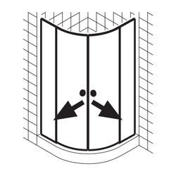 Kermi Dichtleiste waagerecht x1, 4621, Radius 550, Transparent, 2534230... KERMI-2534230 4051484951438 (Abb. 1)