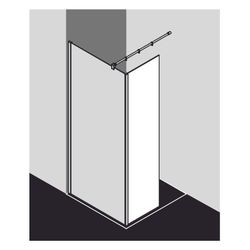 Kermi Walk-In XB Festfeld im Winkel FFW 2000x600x18mm ESG Klar 8mm Silber Hochglan... KERMI-XBFFW06020VAK 4051484432760 (Abb. 1)