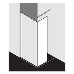 Kermi Walk-In XB Festfeld im Winkel FFW 2000x600x18mm ESG Klar 8mm Silber Hochglan... KERMI-XBFFW06020VAK 4051484432760 (Abb. 1)