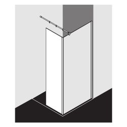 Kermi Walk-In XB Festfeld im Winkel FFW 2000x600x18mm ESG Klar 8mm Silber Hochglan... KERMI-XBFFW06020VAK 4051484432760 (Abb. 1)