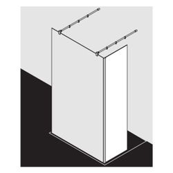 Kermi Walk-In XB Festfeld im Winkel FFW 2000x600x18mm ESG Klar 8mm Silber Hochglan... KERMI-XBFFW06020VAK 4051484432760 (Abb. 1)